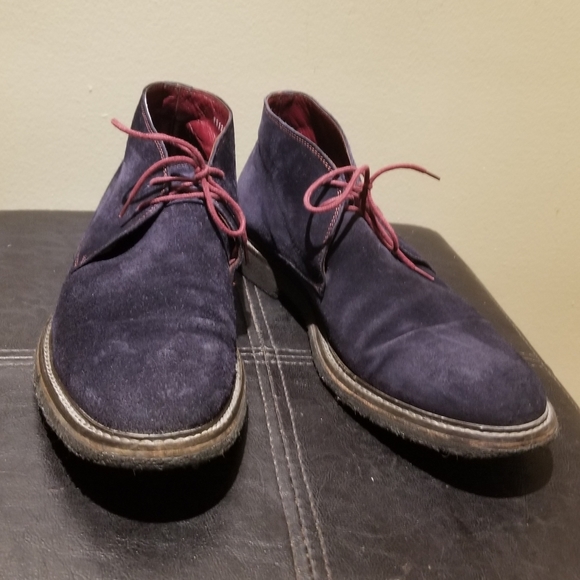 TO BOOT NEW YORK Blue Suede Chukka Boot (Size 9) - Picture 4 of 15